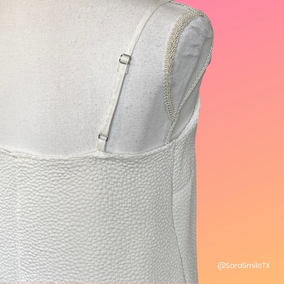 ANTHROPOLOGIE - RD Style - Boho White Pebbled Faux Wrap Camisole - NWOT - Picture 6 of 14